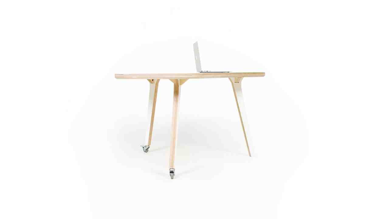 Side view of the Cafe Table designed by David Steiner and Joni Steiner for Opendesk