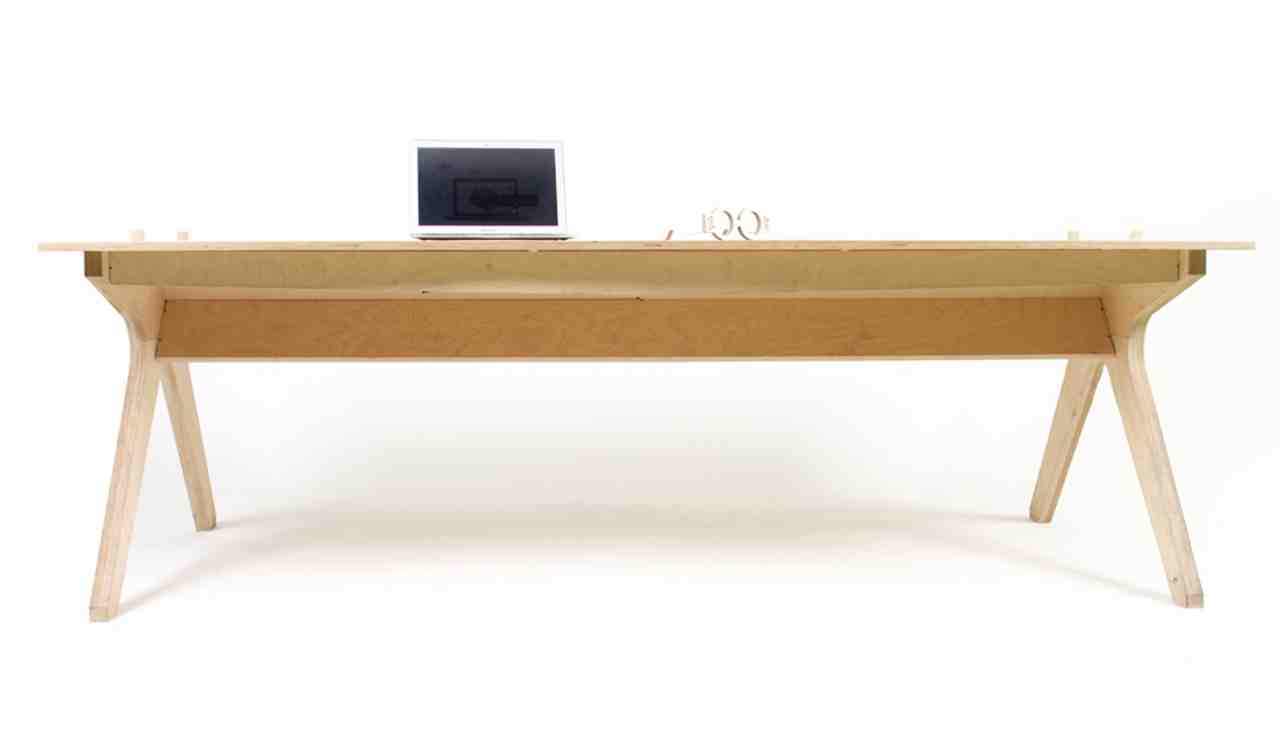 Opendesk, Desk, Lean Desk, Plywood, Joni Steiner, Nick Ierodiaconou, Side