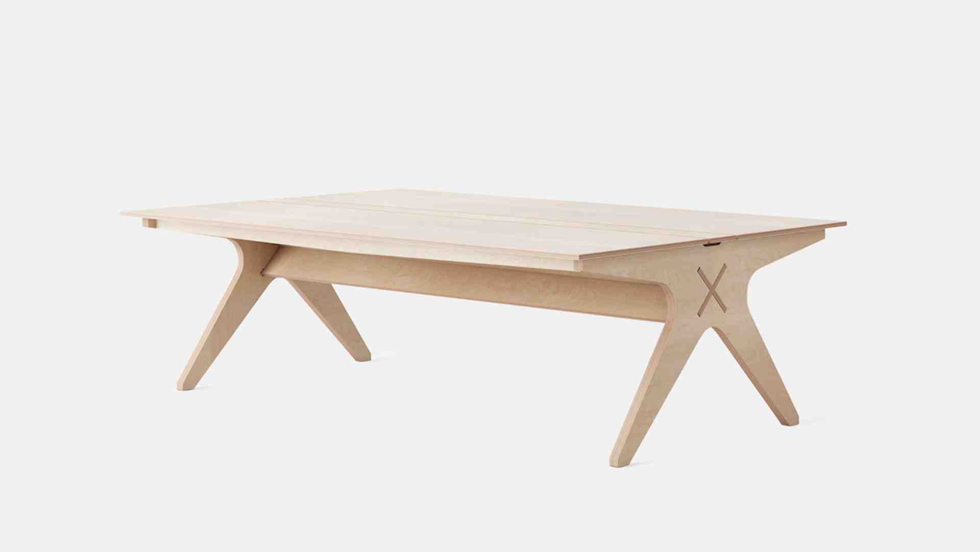 Front view of Lean Desk, All Plywood