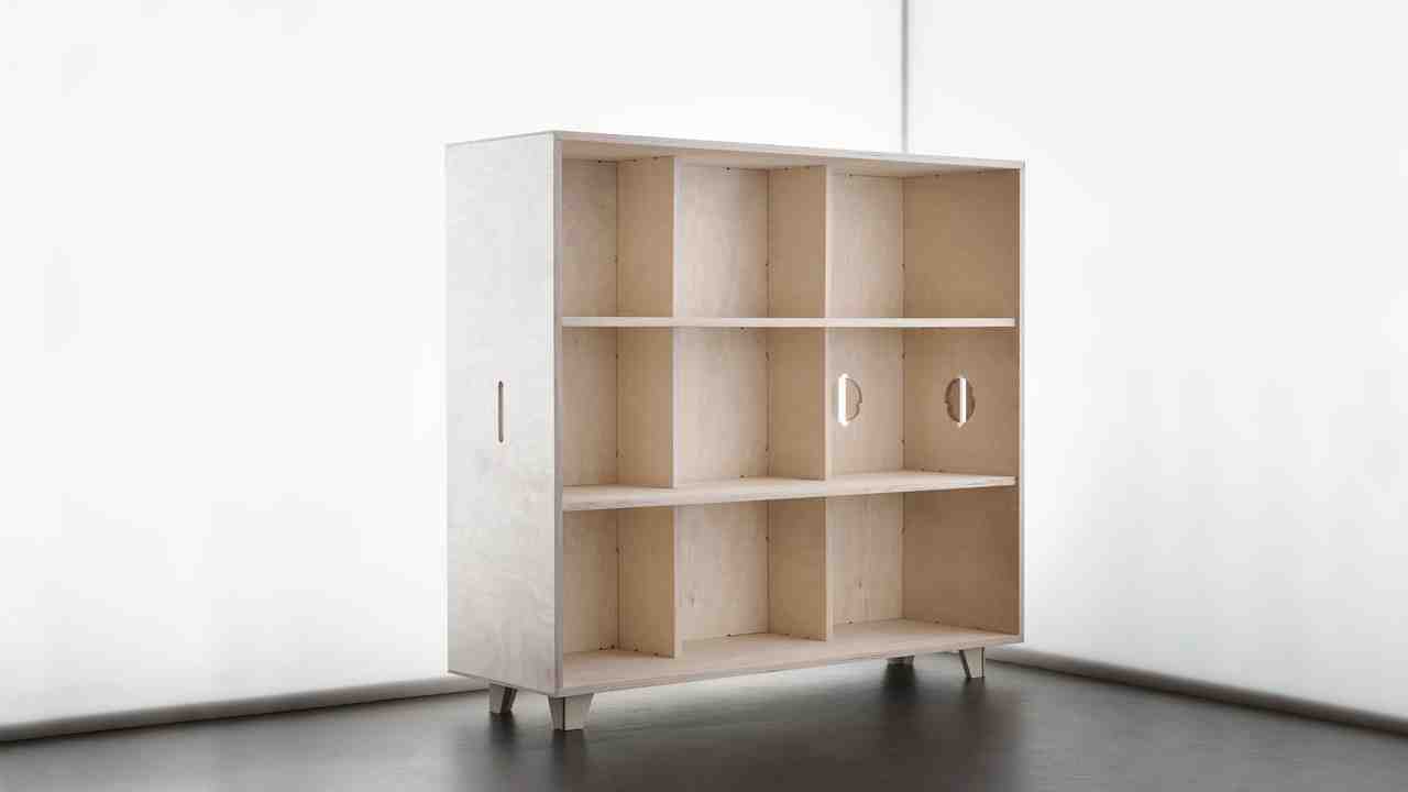 Opendesk, Bookshelf, Fin Bookshelf, Plywood, Storage, Furniture, Scarlett San Martin
