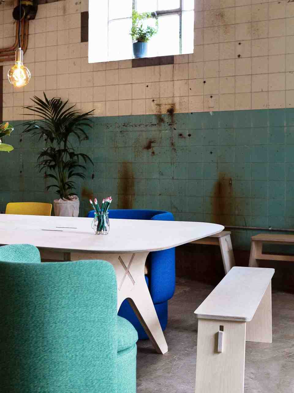 Johann Bench with Collaboration Table
