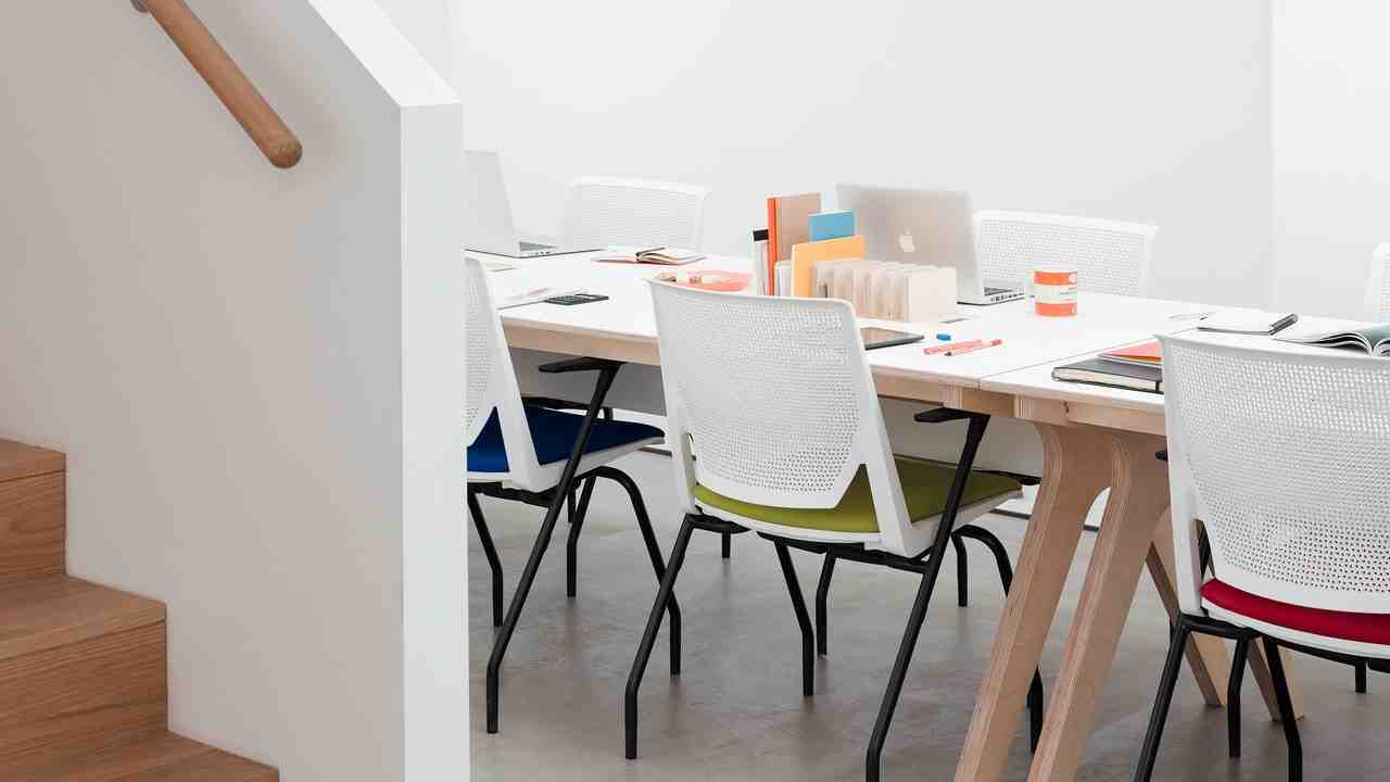 Diagonal View of the Team Desk by Joni Steiner and Nick Ierodiaconou for Opendesk